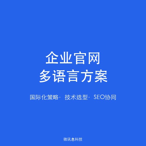 微信息网站建设：企业官网多语言版本搭建方案与国际化策略